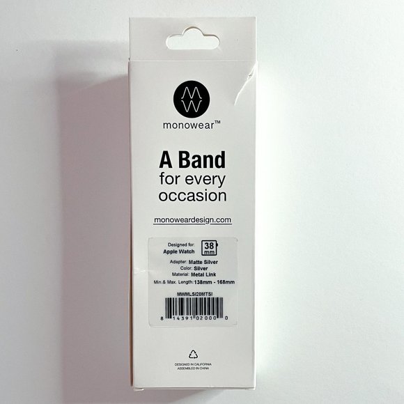 Monowear Designer Stainless Steel Apple Watch Band NWT - Picture 3 of 3